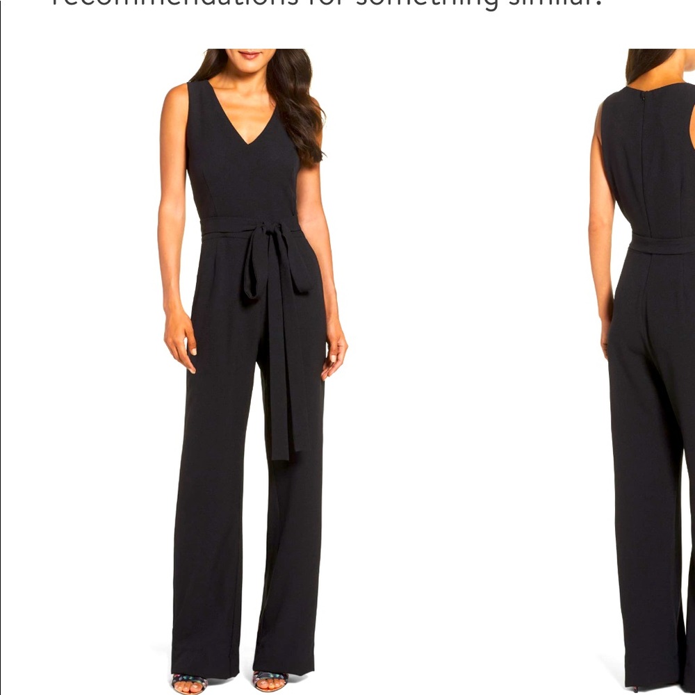 Vince Camto black tie in front jumpsuit